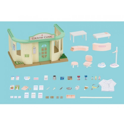 sylvanian families country clinic gift set